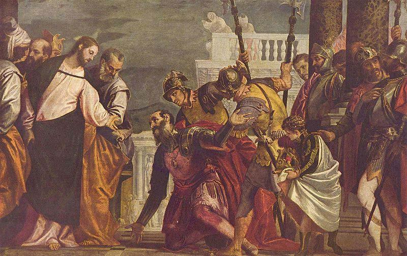 Paolo Veronese Christus und der Hauptmann von Kapernaum oil painting image